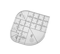 BSTCAR Sewing Ruler Acrylic, Grids Curved Corner Cutter Quilting Ruler Sewing Template Patchwork Tool DIY Sewing Supplies (15.24 * 15.24cm)