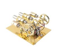 BSTCAR Stirling Engine Stirling Motor Machine Manual Operation Compact Structure Fine Workmanship Assembled Mini Engine Kit for Physics Teaching Aids Gifts