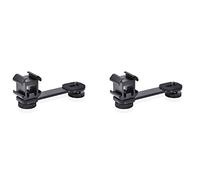 Bstepompre 2X Triple Cold Shoe Mount Universal Extension Bracket Holder Adapter for LED Video Light DSLR Phone Gimbal Stabilizer