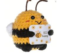 Bstfire for Sisters - from Siblings to Your Forever Soul Sister | Mini Crochet Bee Inspirational Support Gift, Cute Hand-Knit Ornament (Fat bee)