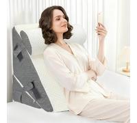 BSTGEKELY 3Pcs Orthopedic Bed Wedge Pillow Set, Incline Memory Foam Wedge Pillow for Post Surgery Back Neck Knee Pain Relief, Adjustable Wedge Pillows for Sleeping with Washable Cover