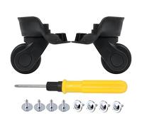 Bstinay 2 x Black Left&Right 9.1cmx9.7x4.9cm DIY Luggage Wheels Replacement