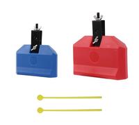 Bstinay 2PCS Plastic Musical Percussion Block 170×150×50MM Jam Block 150×120×40MM Red & Blue