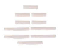 Bstinay 5 Sets 10pcs 6 String Guitar Bridge Saddle and Nut for Folk guitarl Guitar White