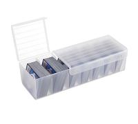 BSTKEY 1pc Trading Card Storage Box with Non-detachable Divider, White