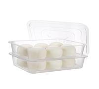 BSTKEY 2pcs Pizza Dough Proofing Box with Lid, Clear (39.8 * 24.5 * 7.2cm)