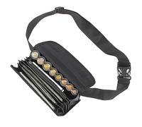 BSTKEY Euro Coin Holder Coin Dispenser, Fanny Pack with Banknote Waiters Purse Coin Sorter Coin Organizer, Black Coin Storage Bag with Belt for Waitress Server Collector Cashier Change