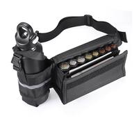 BSTKEY Euro Coin Holder Coin Dispenser with Water Bottle Holder, Fanny Pack with Banknote Waiters Purse Coin Sorter Coin Organizer, Black Coin Storage Bag with Belt for Collector Cashier Change Hiking