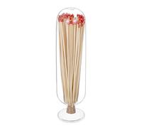 BSTKEY Glass Match Holder Jar for 11 inch Candle Match (No Matches)
