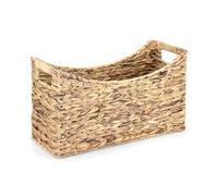 BSTKEY Natural Water Hyacinth Toilet Paper Storage Basket for 6 Rolls
