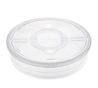 BSTKEY Plastic Clear Cake Pizza Storage Box, 30cm Round Food Storage Container with Lid and Handle, Portable Cupcake Dessert Storage Case Box Organizer