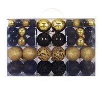 BSTMOME 100 Pack Christmas Balls Ornaments, Shatterproof Christmas Tree Baubles Hanging Ornaments Set for Festival Celebration Xmas Tree Holiday Wedding Party Decoration (Black+Golden)