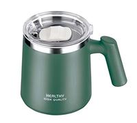BSTMOME 304 Stainless Steel Coffee Mug with Lid - Premium Double Wall Insulated Travel Mugs - 450ML Shatterproof, BPA Free Spill Resistant Lids, Dishwasher Safe Coffe Cup (Green)