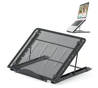 BSTMOME Laptop Stand,Foldable Portable Ventilated Desktop Laptop Holder,Universal Lightweight & Adjustable Ergonomic Tray Mount Compatible with iMac/Laptop/Notebook Computer/Tablet (Black)