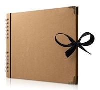 Bstorify Large Photo Album Scrapbook 50 Pages 28 x 22 cm Brown Thick Kraft Paper Ideal for Your Scrapbooking Art and Craft Projects
