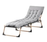 BSTSEL 10/12 cm Thick Sun Lounger Cushion Pad Replacement Garden Recliner Chair Cushion 160/170/190 cm Length Garden Sunloungers Cushion for Rocking Lounge Chair Indoor Outdoor (170 * 50 * 10 Grey)
