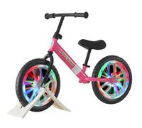 BSTSEL 12" 14" Balance Bike Stride Walking Bike, with Adjustable Handlebar and Seat Wheel with Light No Pedal Training Bicycle Flat-Free Tires (14 inch Pink)