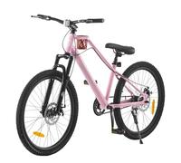 BSTSEL 20/24 Inch Wheels Cruiser Bike with Coffee Cup Holder, Dual Dis Brakes, Front Suspension Bicycle School/City Bike for Girls Boys Womens Mens Teenagers (Black, 20 Inch)