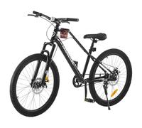 BSTSEL 20/24 Inch Wheels Cruiser Bike with Coffee Cup Holder, Dual Dis Brakes, Front Suspension Bicycle School/City Bike for Girls Boys Womens Mens Teenagers (Black, 24 Inch)