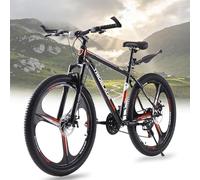 BSTSEL 24/26/27.5 Inch Mountain Bike 3 Spoke Wheels Bicycle Mens Mountain Bicycle 21 Speeds with Dual Disc-Brake Front Suspension Suitable for Adults Men Women Teens