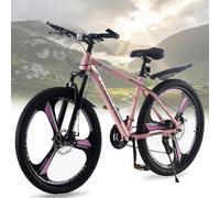 BSTSEL 24/26/27.5 Inch Mountain Bike 3 Spoke Wheels Bicycle Mens Mountain Bicycle 21 Speeds with Dual Disc-Brake Front Suspension Suitable for Adults Men Women Teens