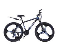 BSTSEL 24 26 27.5 Inch Mountain Bike 3 Spoke Wheels Bicycle Mountain Bicycle 21 Speeds with Dual Disc-Brake Suitable for Men Women Over The Age Of 12 (26 inch Black & Blue)