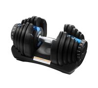 BSTSEL Adjustable Dumbbells Set 24kg/40kg, 48/80kg Pair, Muscle Building, Strength Training, Adjustable Weights for Home Gym, Space Saving 15 in 1, Safety Locking Mechanism (S3-Single-40kg-Blue)