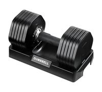 BSTSEL Adjustable Dumbbells Set Single 12kg, Pair 24kg, Muscle Building, Strength Training, Adjustable Weights for Home Gym, Space Saving 6 in 1, Safety Locking Mechanism (Single 12kg Black)