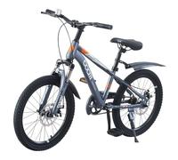 BSTSEL Children's Road Bike 18" 20" 22" Blue & Pink Kids Bicycle Boys&Girls Children Bicycle with Mudguard and Double Disc Brakes Ages 5-12 Years Old Children Bike Gift (Grey, 22 inch)