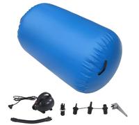 BSTSEL Gymnastics Air Tumbling Roller Mat 60/75/90cm Inflatable Air Gymnastics Training Mats Gymnastics Tracks for Home/School/Training with Pump (Blue, 100 * 90cm)