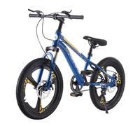 BSTSEL Kids Bike 18" 20" 22" 24" Inch Youth Bike Shock Absorber Bike,12.25-Inch Frame,V-Brakes,Suitable for 9-14 Year Old Boys and Girls Mountain Bikes Pink Blue Bicycle (Blue, 22)