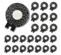 BSTWARM 24 PCS Magnetic Golf Hat Clips Ball Marker Holder for Golf Gloves Hats Bags Caps Visor Belt, Golf Hat Clip Bulk for Ball Mark - Black
