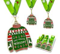 BSTWARM Christmas Sweater Medal Ugly Sweater Medal That Christmas Party Decoration Medal for Ugly Sweater Contest Winners