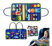 bsuy Sensory Book - Soft Fabric Activity Board, Fine Motor Skill Toy, Preschoolers, Life Skills Development, Hands on Learning Tool | Road Trip Games Birthday Holiday Educational Play for Kids