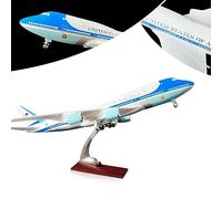 Bswath 1:130 Scale American Air Force One B747 Model Jet Plane with LED Lights for Adults