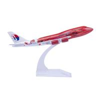 Bswath 1:400 Scale Model Malaysia B747 Die-cast Airplane for Gift and Collection (Red)