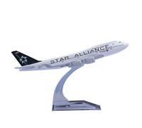 Bswath 1:400 Scale Model Star Alliance 747 Diecast Alloy Plane for Gift, Home & Office Decoration