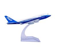 Bswath Diecast Airplanes 1:400 Scale Model Plane B747 Model Airplane Metal Alloy Model for Decoration and Gift (blue)