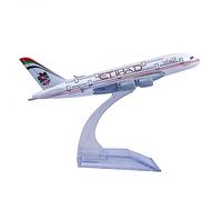 Bswath Etihad Airbus 380 Diecast Airplane - 1:400 Scale Metal Plane Model for Gift and Collection