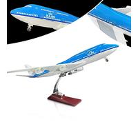 Bswath Large Model Airplane 1:130 KLM Holland 747 Model Jet Plane Model for Adults with LED Light Gift for Business/Birthday/Christmas