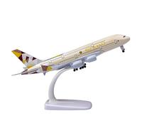 Bswath Model Airplane 1:300 Scale Model Etihad Airbus 380 Model Plane Metal Alloy Model for Gift and Decoration
