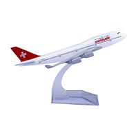Bswath Model Planes 1:400 Scale Model Swiss B747 Model Airplane Diecast Airplanes for Gift and Collection