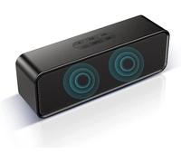 BSWL Bluetooth Speaker Wireless Portable Bluetooth 5.0 Speaker 360 HD Surround Sound 12H Playtime Support Bluetooth/U-Disk/AUX Audio/TF Card(black)