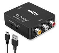 BSWL - RCA to HDMI Converter - AV to HDMI Converter - 1080P Audio Video Adapter Supports PAL/NTSC - Compatible with TV, PC, Laptop, PS1/2/3, Wii, Xbox, Camera, DVD Player, VHS, VCR, SNES & N64
