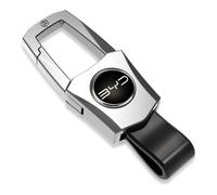 BSWNSJZT Car Key Chain Keyring for BYD Atto 3 Atto 3 EV Yuan Plus, solid Lanyard Anti-Lost Key Ring Car Accessories,B-Silver