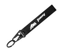 BSWNSJZT Car Key Chain Keyring for Suzuki Jimny, solid Lanyard Anti-Lost Key Ring Car Accessories,A-Black
