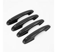 BSWRTH Exterior Door Handle Covers Compatible with for Focus for MK2 2005 2006 2007 2008 2009-2011 4 Pcs Black Silver Car Door Handle Cover Catch Cap Decoration Trim