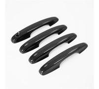 BSWRTH Exterior Door Handle Covers Compatible with for Focus for MK2 2005 2006 2007 2008 2009-2011 4 Pcs Black Silver Car Door Handle Cover Catch Cap Decoration Trim