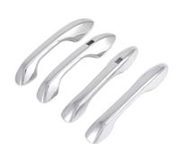 BSWRTH Exterior Door Handle Covers Compatible with Hyundai for Alcazar for Creta for Grand 2022-2024 Door Handle Cover Car External Protective Accessories Sticker Carbon Fiber Chrome
