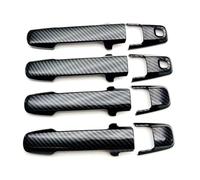 BSWRTH Exterior Door Handle Covers Compatible with Suzuki for Hustler MR52S MR92S 2020 2021 2022 Car Carbon Fiber Door Handle Cover Trim Decorator Sticker Exterior